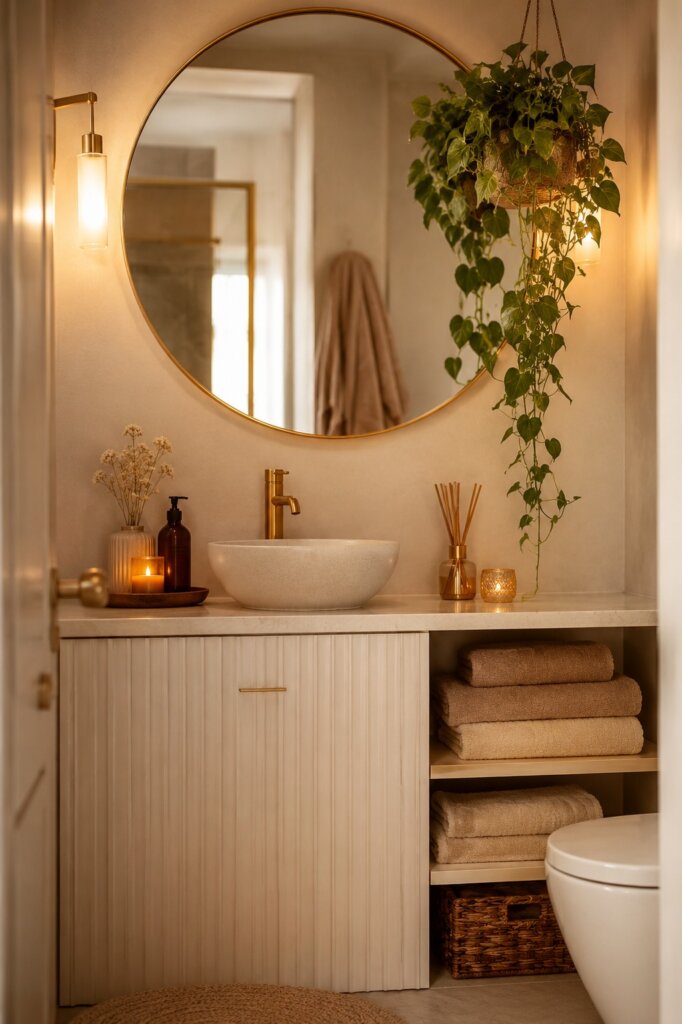 Como Decorar um Banheiro Pequeno com Ar de Luxo — decorar banheiro pequeno luxuoso