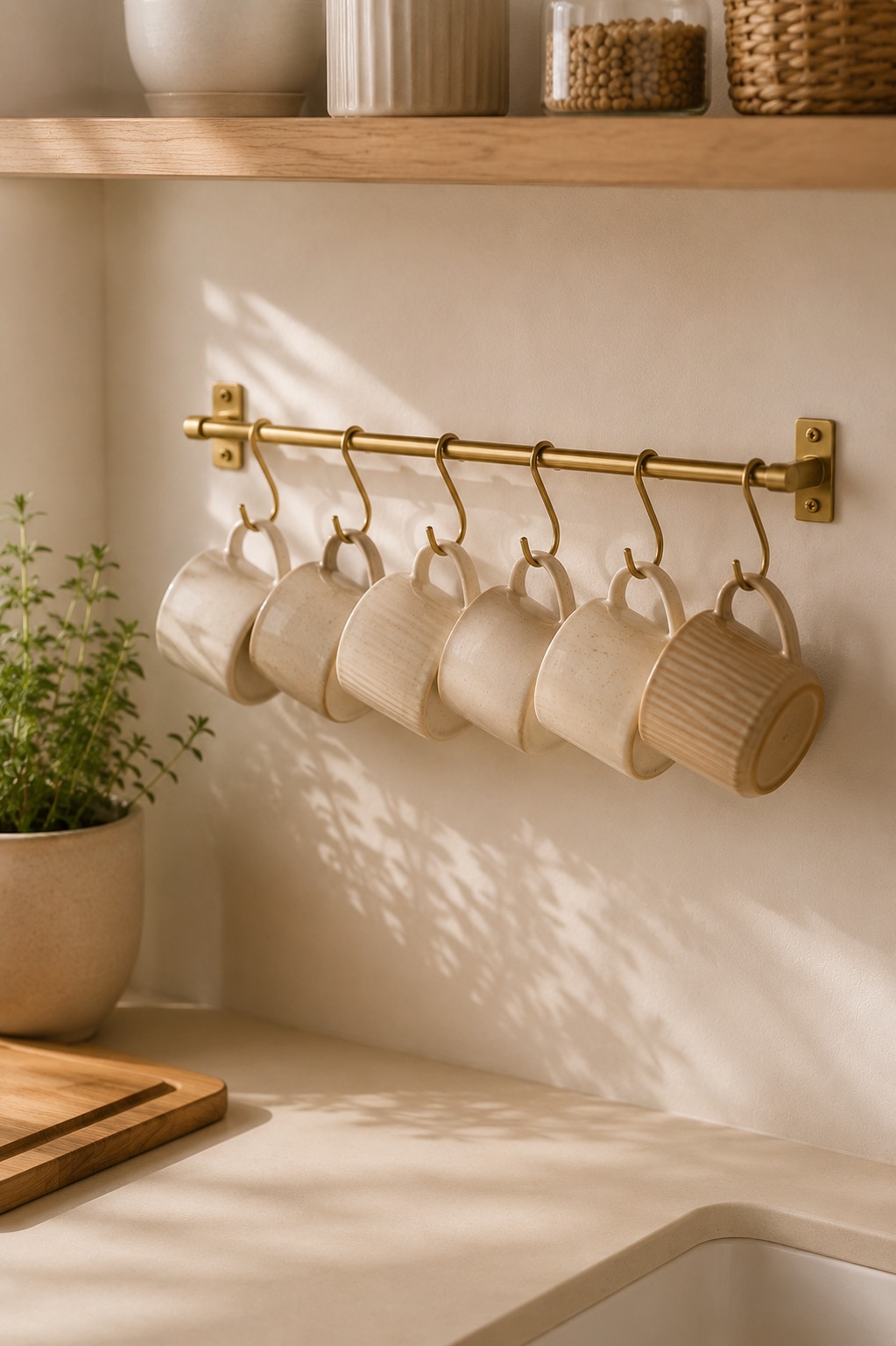 Suporte de canecas e organizadores para cozinha e banheiro da Shopee