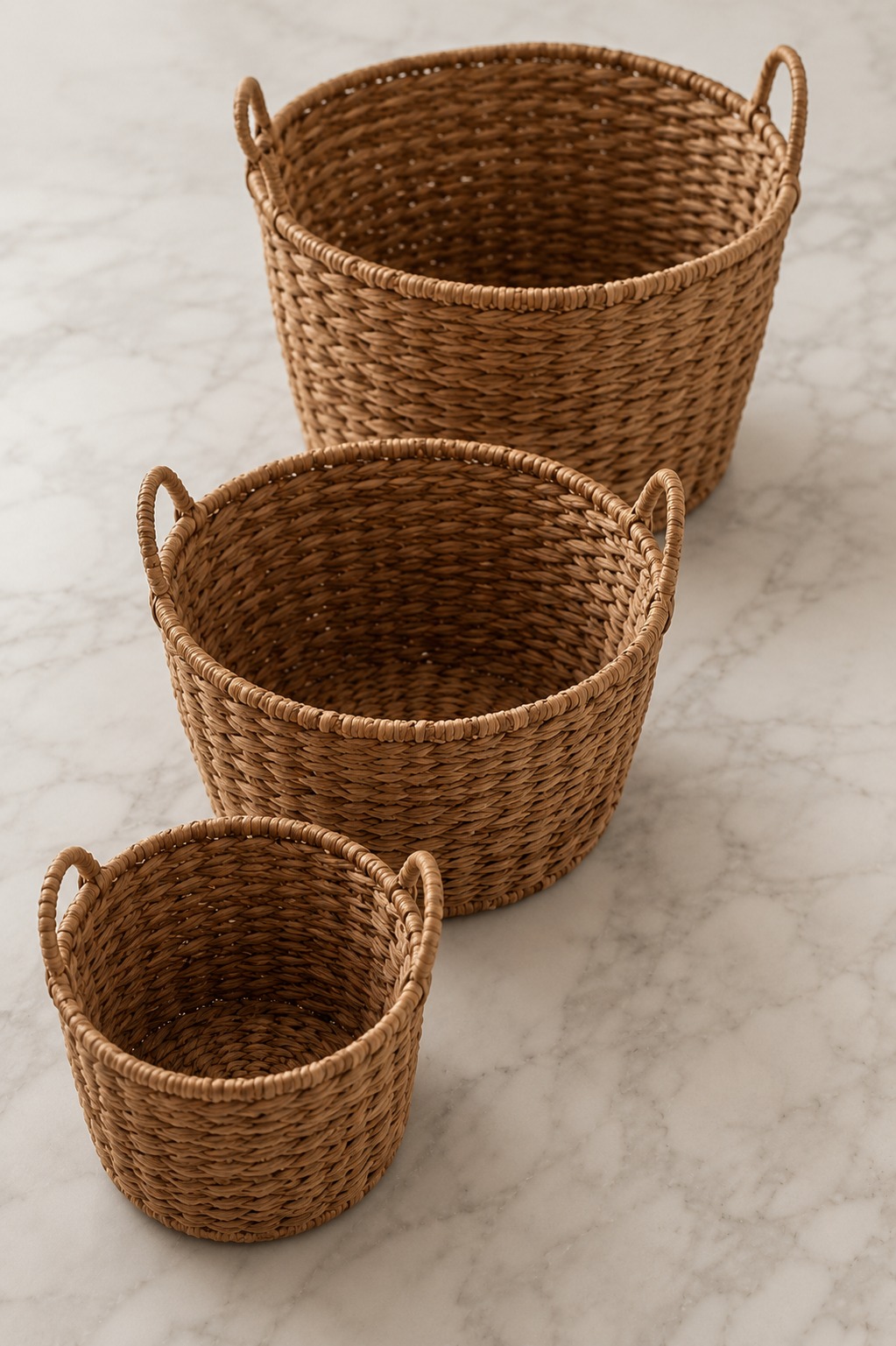 Cestos de vime organizadores para sala, quarto, banheiro e cozinha