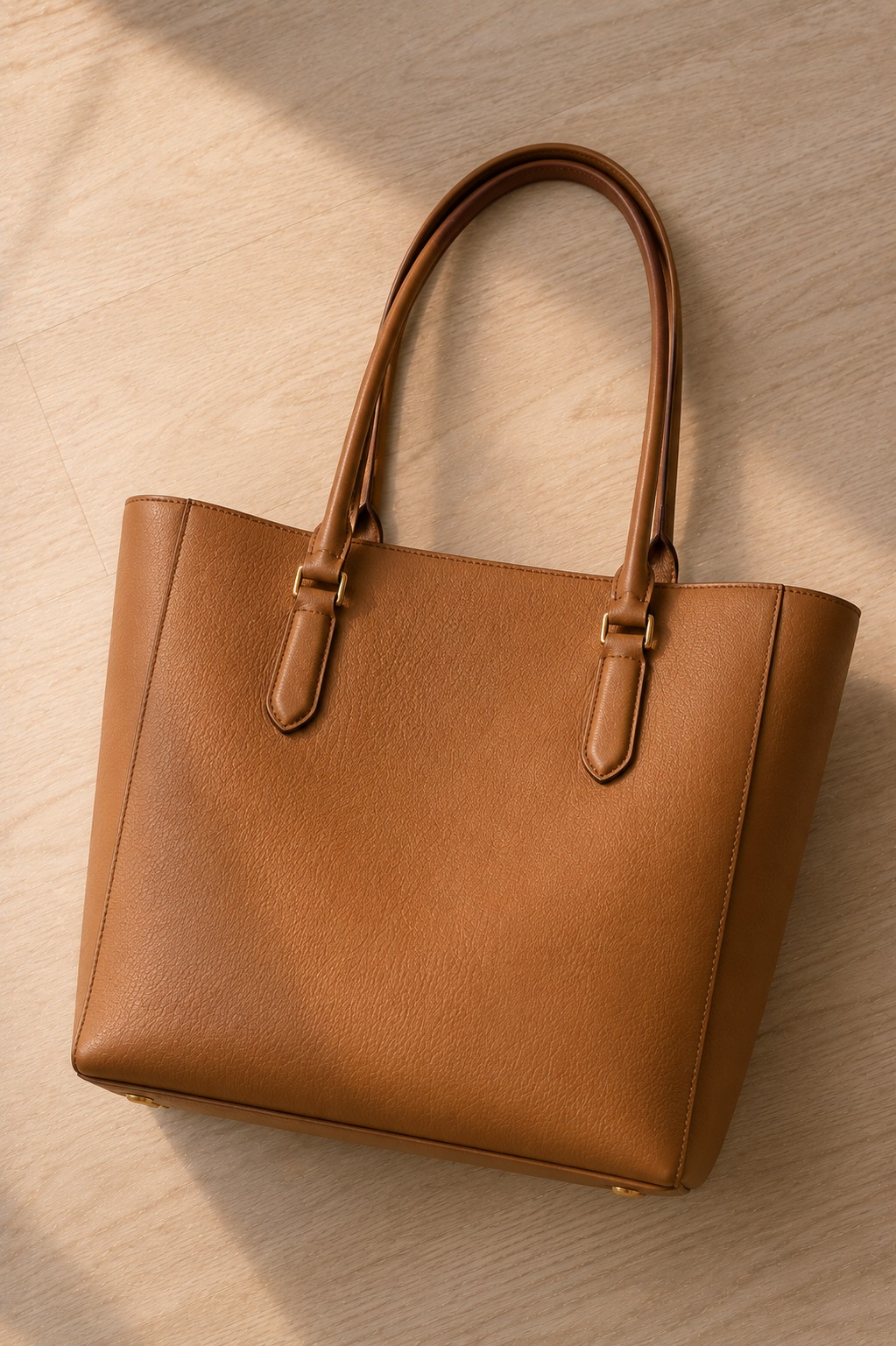 Bolsa tote de couro estruturada para uso diário