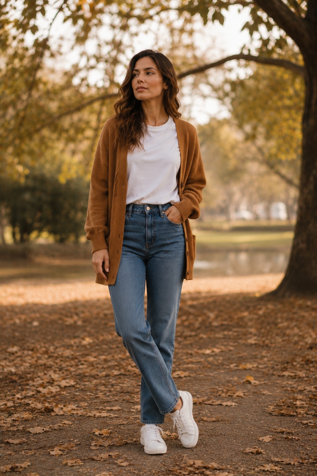 Look casual de transição entre estações — peças versáteis