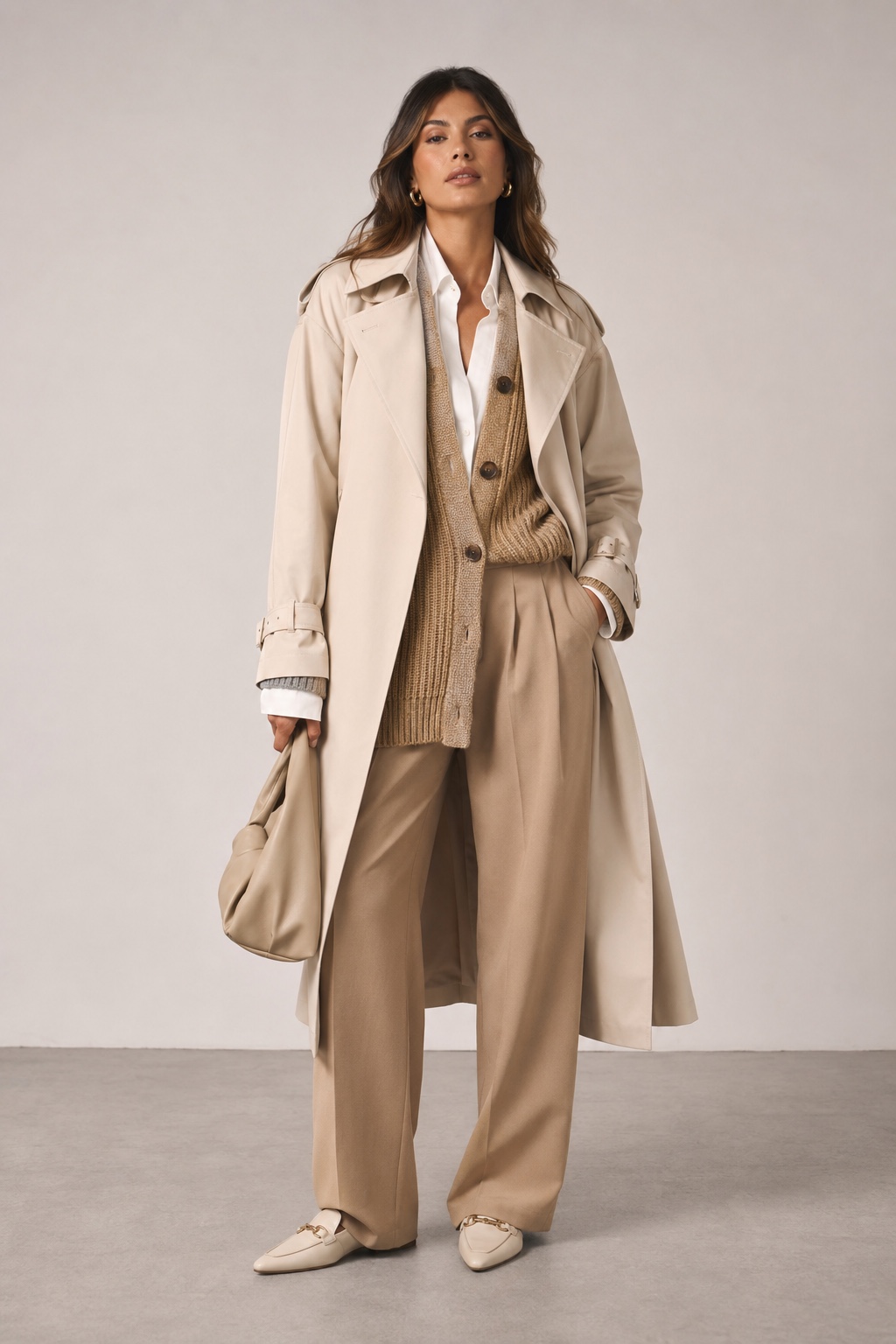 look com camadas inverno elegante cardigan casaco